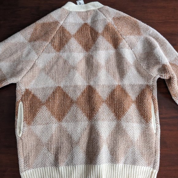 Sadie & Sage T-Rust Rowan Argyle Cardigan size L - Picture 4 of 8